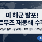 미 해군 발포 및 호르무즈 해협 재봉쇄 위기로 인한 국제유가 96달러 돌파 및 에너지 수혜주 분석 인포그래픽