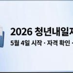 2026년 청년내일저축계좌 신청 기간, 자격 조건, 제출 서류 안내가 포함된 썸네일 이미지